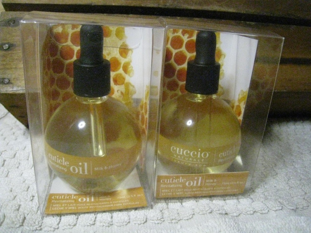 2x CUCCIO REVITALIZE NAILS CUTICLE NATURAL OIL MILK & HONEY 2.5oz (75ml) NEW NIB