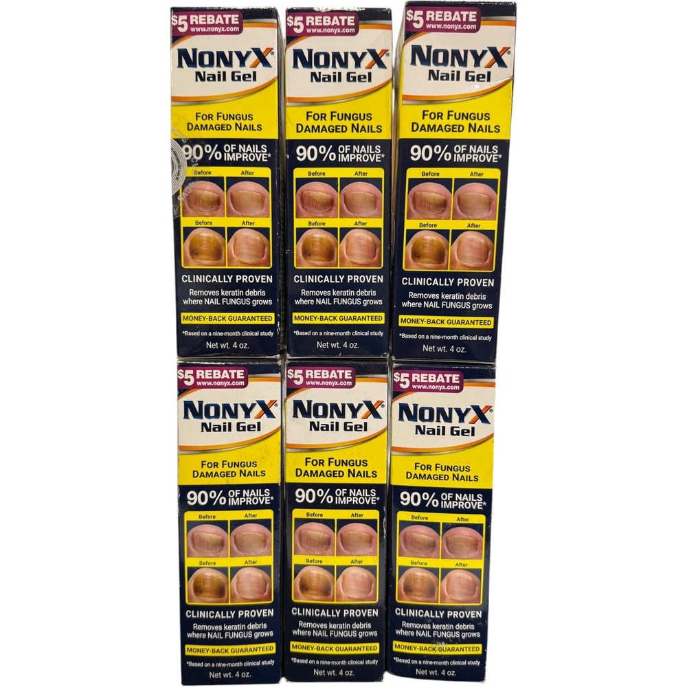 Wholesale Reseller Lot 6 NONYX Nail Gel 4oz Fungal Clarifying Treatment Exp 2028