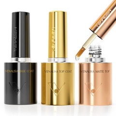 VENALISA 3 Pcs No 0.35 Fl Oz (Pack of 3), Matte Top & Shiny & Base Coat