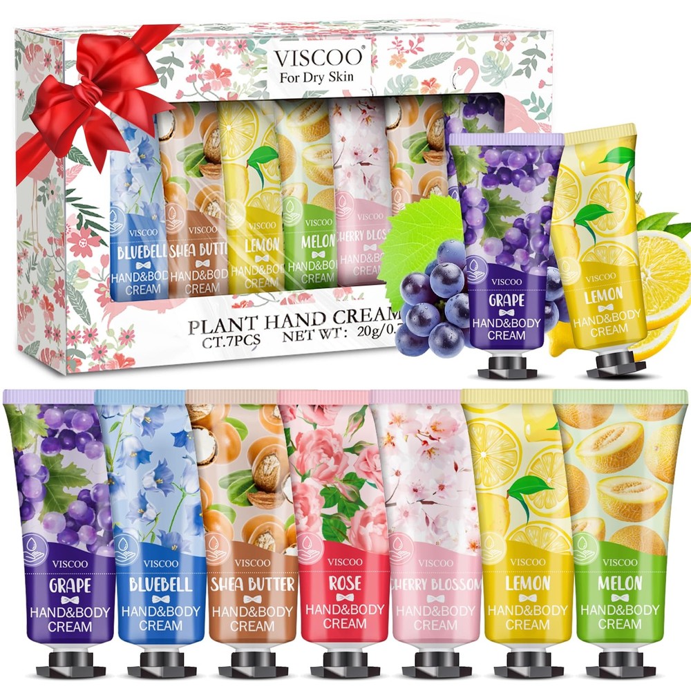 VISCOO 7 Pack Hand Cream Gifts Set for Women, Teacher Appreciation Gift / Gradua