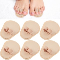 Nuanchu 6 Pieces Double Hammer Toe Straightener Budin One Size, Beige