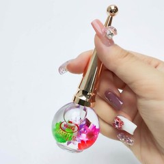 Vanfa Cuticle Oil infused with real flower 0.42 oz (Scent: Peach, Pack of 3)