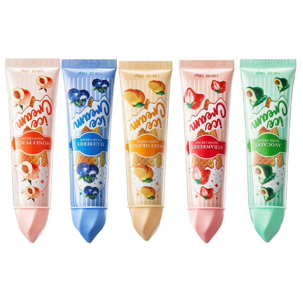 5Pcs Hand Cream Deeply Nourish Hand Lotion Long-Lasting Fragrance Hydrating