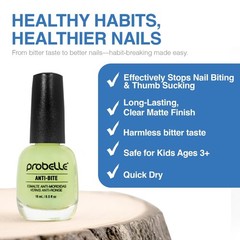 Bitter Taste Nail Care for Adults & Children 3+: Non-Toxic Nail Polish