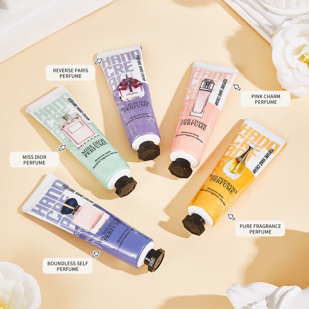 5pcs Hand Moisturizer Refreshing Perfume Hand Cream Set Smoothing Skin