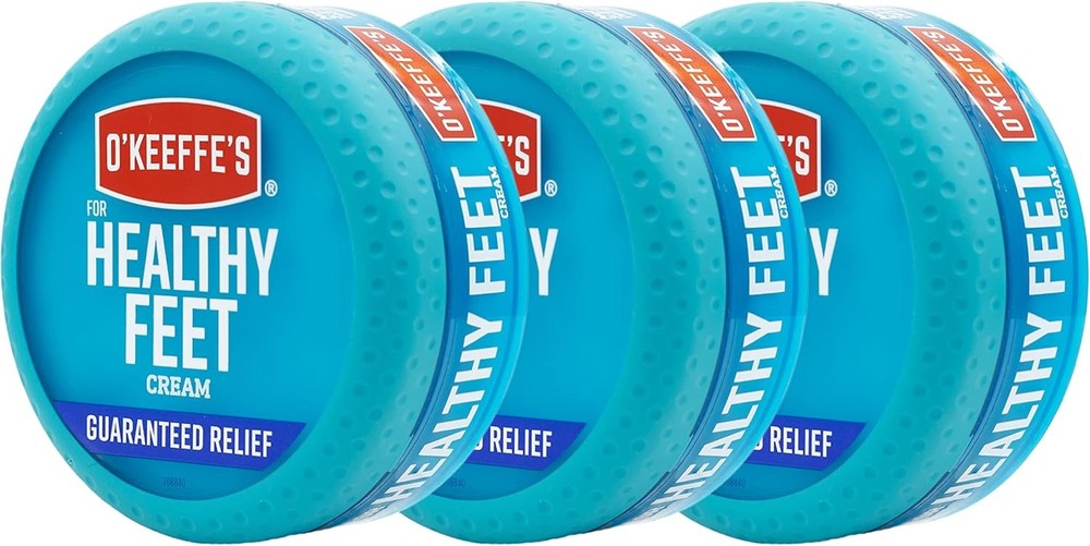 O’Keeffe’s for Healthy Feet Foot Cream; 3.2 Ounce (Pack of 3), Blue