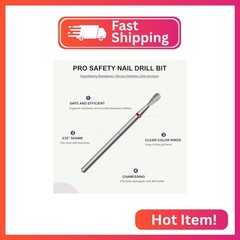Caubuey Cuticle Clean Nail Drill Bit, 3/32” Diamond Carbide Drill Bits Professi