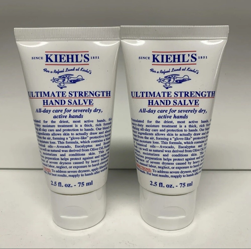 2 Kiehl’s Ultimate Strength Hand Salve 2.5 oz/75 ml Sealed
