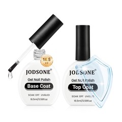 JODSONE 2Pcs 16.5ml Top Coat Base Gel 0.56 Fl Oz (Pack of 1), 16.5ML-BT