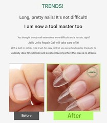 JELLOJELLO Repair Gel 10ml Simple Nail Extention Korean Nail Beauty NEW
