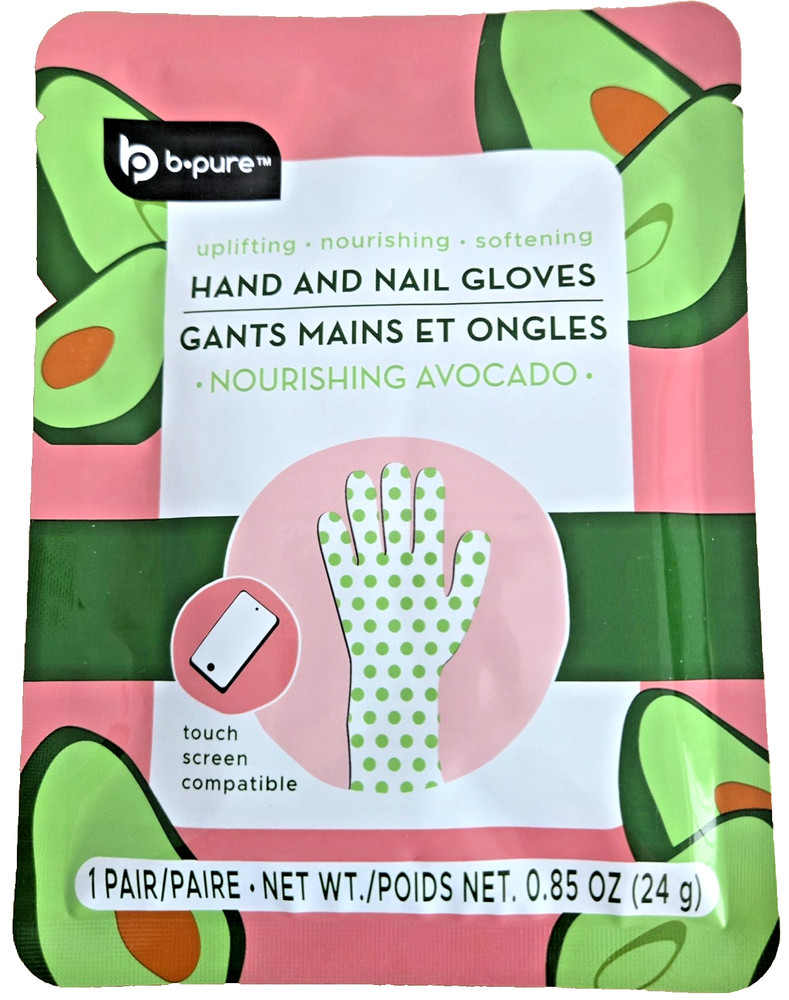 b.pure Hand & Nail Gloves 1 Pair 0. 85oz New