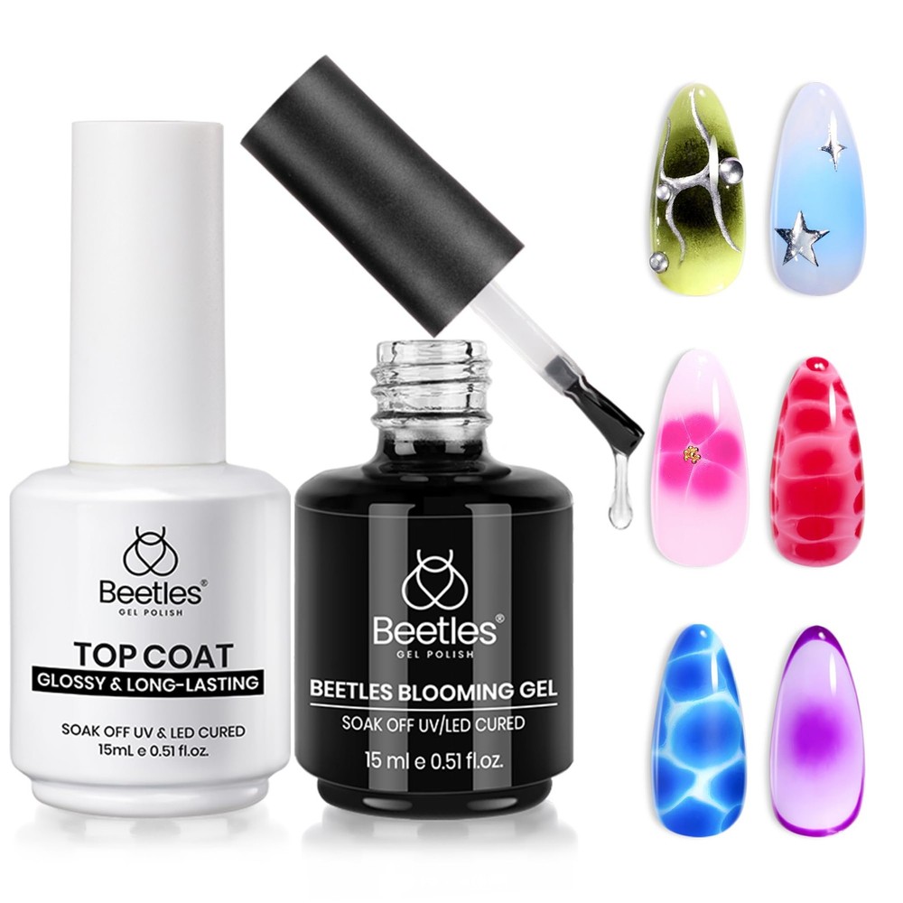 Beetles Blooming Gel and 1.02 Fl Oz (Pack of 1), Top Coat