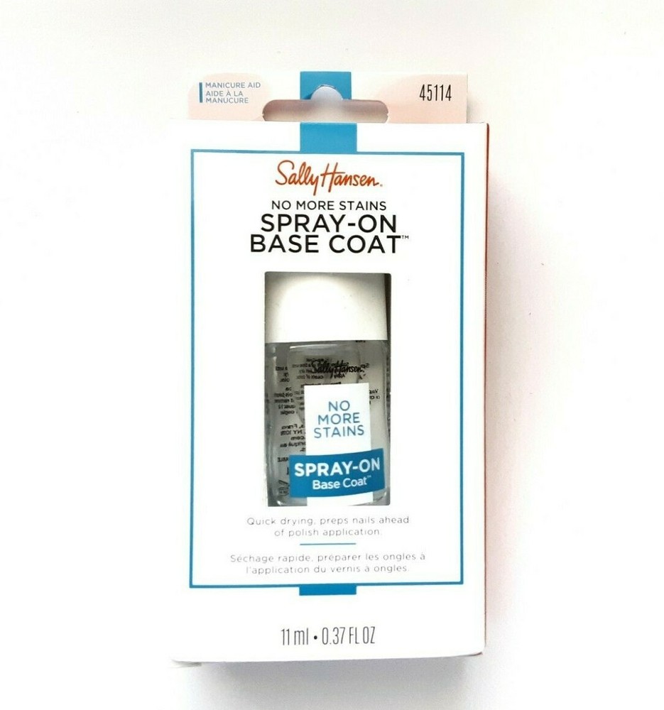 Sally Hansen Spray On Base Coat No More Stains 0.37 fl oz (11 ml) Quick Dry