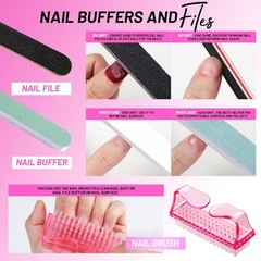 FANDEI Nail Care Kit, Nail Buffers and Files, Nail Cuticle Tools Kit,