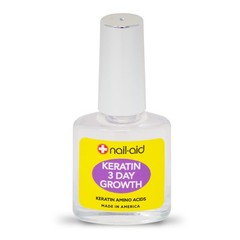 Nail-Aid Keratin 3 Day Growth Nail Strengthener 0.55 Fl Oz (Pack of 1), Clear