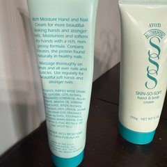 Avon VTG Rich Moisture Hand & Nail Cream Skin So Soft Body Cream Naturals Shower