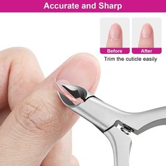 Cuticle Trimmer, 3/4 Jaw Extremely Cuticle Nippers,