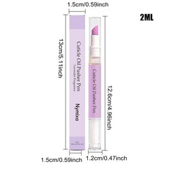 2-in-1 Cuticle Oil Pusher Pen, Ceramic Cuticle Oil Cuticle Pusher Nail Oil Pen