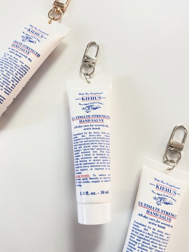 KIEHL’S Ultimate Strength Hand Salve 1.0OZ/30ML TRAVEL Key Chain Fob Bag Charm