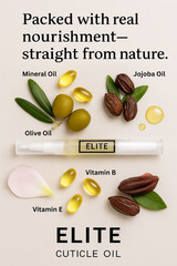 Cuticle Oil Pen With Jojoba Oil, Olive Oil, Mineral Oil, Vitamin E-B, Keratin