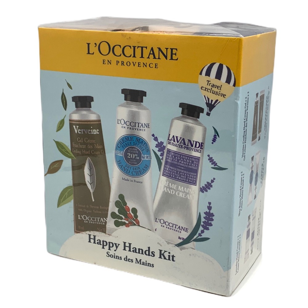 L’Occitane En Provence Happy Hands Kit Travel Exclusive SET OF 6 Tubes NewSealed