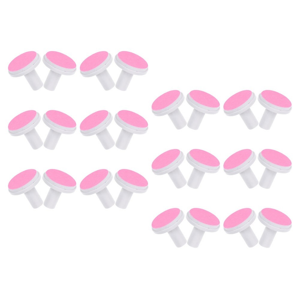 24Pcs Durable Pink Nail Grinding Heads Reusable Replacement Pads for Nail Tool
