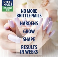 Uñas De Acero, Amen Steel Nails Hardener with Hyaluronic Acid 0.4oz Base Coat