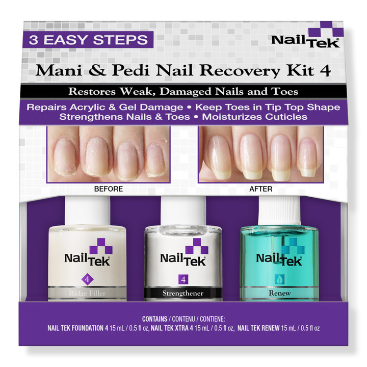 Nailtek Mani & Pedi Nail Recovery Kit 4 for Weak, Damaged Nails & Toes