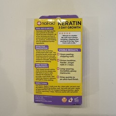 3 pack/Nail-Aid Keratin 3 Day Growth Nail Treatment Amino Acids 0.55 oz New