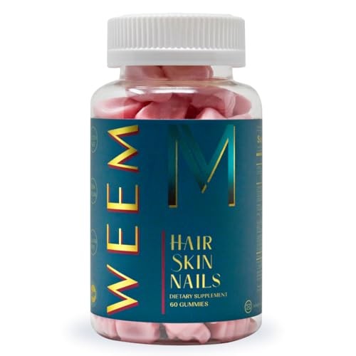WEEM Hair, Skin & Nails Gummies – Biotin, Vitamins for Healthy Hair Growth