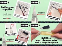 Refillable Holographic Cuticle Oil Pen – 3-Pack Nail Care Squeeze Brush Pens