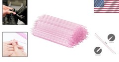 100 PCS Hygienic Nail Care Sticks – Double-Sided Crystal Handle in Pink