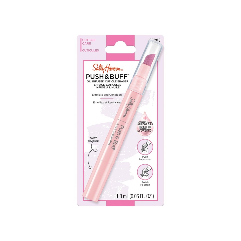Sally Hansen Push & Buff 0.06 Fl Oz (Pack of 1), & 2-in-1 Pen