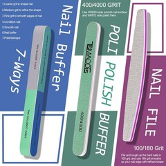 Nail Mani Kit Nail Files, 2 Buffer Blos, Cuticle Tool with