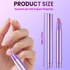 3-in-1 Cuticle Oil Pen,Cuticle Pusher Nail 0.5 Fl Oz (Pack of 2), transparent