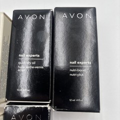 Vintage Avon Nail Experts Nail Care Lot: top shine, liquid silk wrap