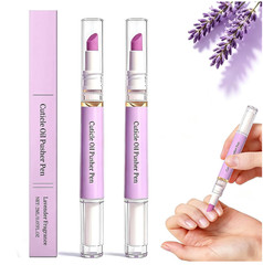 2 Pcs 2-in-1 Cuticle Oil Pusher Pen – 2026 New Ceramic Pen,No Purple