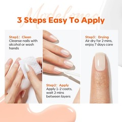 modelones Nail Strengthener 0.51 Fl Oz (Pack of 1), Milky White & Nude Pink