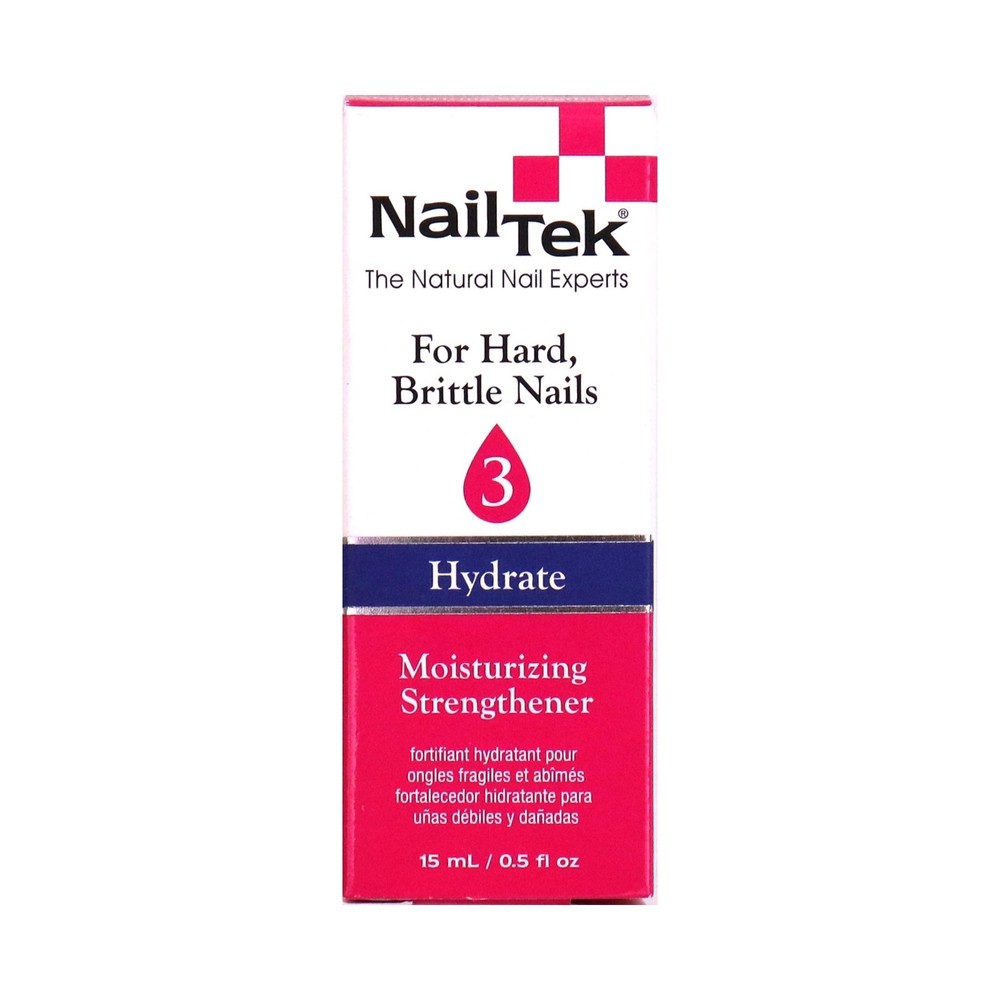 Nail Tek Hydrate 3 Moisturizing Nail Strengthener 0.5oz | For Men & Women