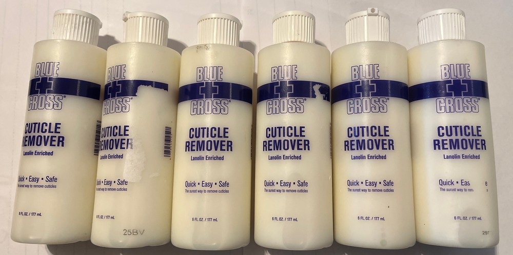 Lot of 6 Blue Cross Lanolin Enriched Cuticle Remover, Safe & Easy – 6 fl oz