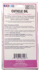 ONYX Professional CUTICLE OIL 0.35 Oz + Cuticle Pusher INTENSE MOISTURE THERAPY