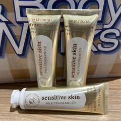 3- Bath & Body Works ~Sensitive Skin Milk Fragranced Hand Cream 1oz Mini Travel
