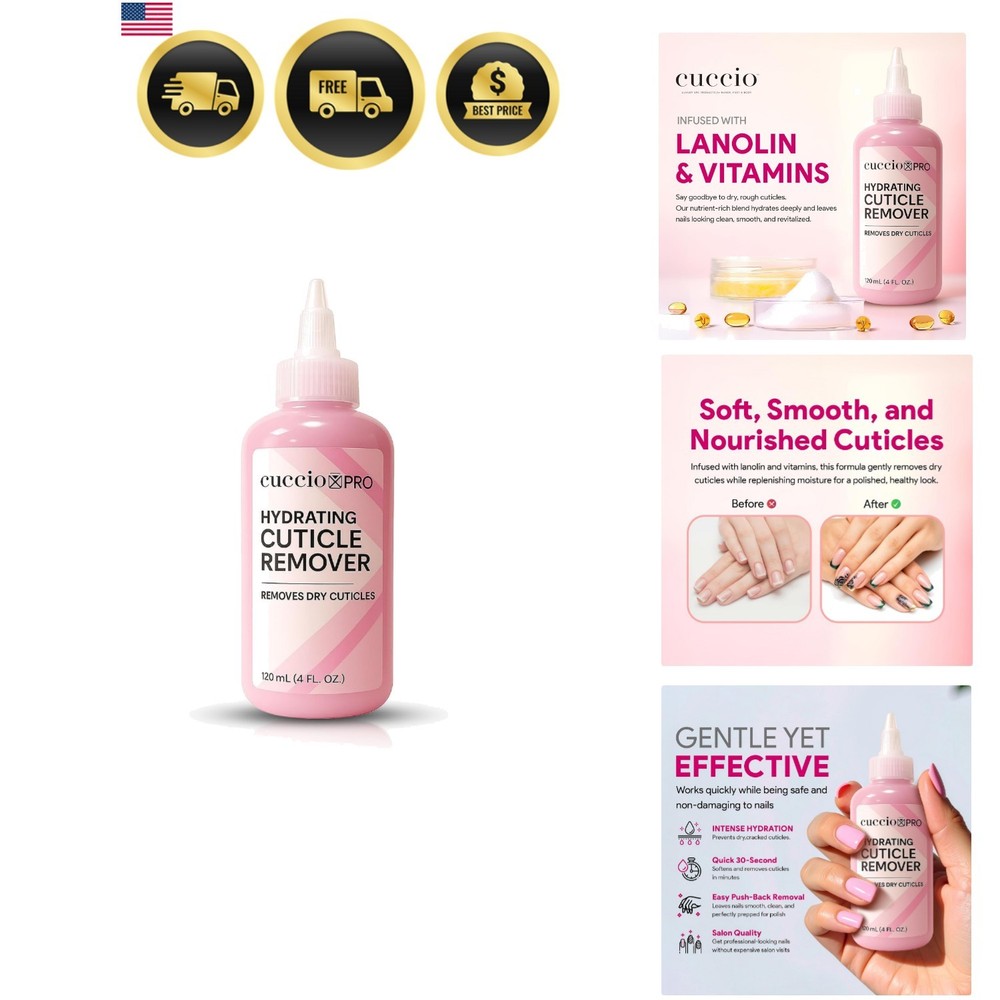 Pro Hydrating Cuticle Remover 4 fl oz – Professional Fast-Acting Cuticle Soft…