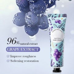 Set Of 5 Hand Lotion Deeply Nourish Grape Scented 30gx3Pcs Hand Cream Portable