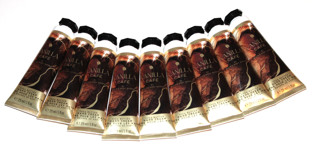Set of 9 Bath & Body Works Cafe Vanilla Shea Butter Hand Cream Mini Travel New