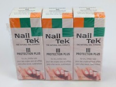 3pk Lot Nail Tek PROTECTION PLUS III – For Dry Brittle Nails – NEW!