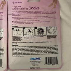 3-pk Epielle Moisturizing Socks Sunflower Seed Oil Avocado Oil Vitamin E