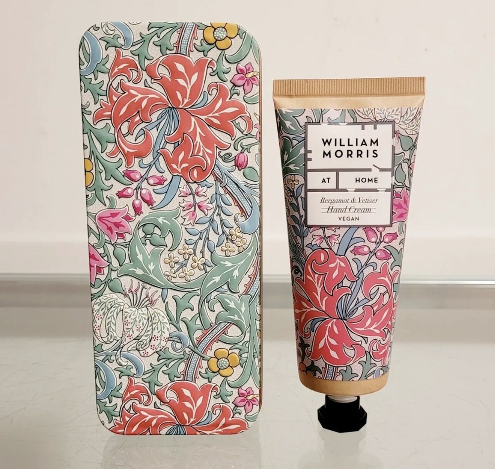 William Morris | Bergamot & Vetiver | Hand Cream Vegan | Collectable Tin Box