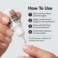 CALA Super Nail Glue – Professional Quick Dry 0.10 Ounce (Pack of 4), Clear