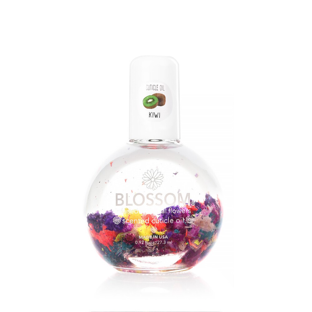 Blossom Scented Cuticle Oil Infused Real Flowers, 0.92 oz KIWI w/ free gift